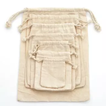 Белые хлопковые мешки для хранения Merylover 5 шт.