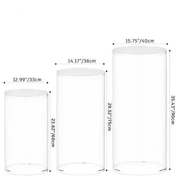 Белые пластиковые цилиндрические подставки 3 шт.