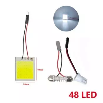 Белый ледяной синий T10 W5w Cob 24SMD 36SMD 48SMD Автомобильная светодиодная лампа для лицензийной панели Автоматическая внутренняя лампа для чтения Багажник Festoon Light
