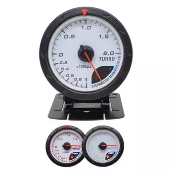 Белый лицевой измеритель с логотипом, измеритель температуры масла, давления масла, давления масла, соотношение воздуха и топлива, EGT, топливного пресса, об/мин, 60 мм