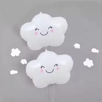 Белый улыбающийся шар Popdropparty