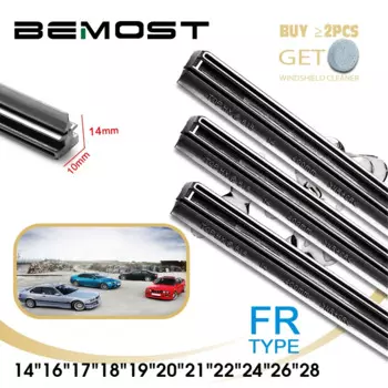 Полоски дворников BEMOST для автомобиля, Резиновая лента для дворников вставка автомобиля, 14, 16, 17, 18, 19, 20, 21, 22, 24, 26, 28 FR тип, дворники, автомобильные аксессуары
