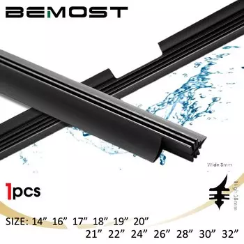 BEMSOT автомобильный вставка автомобиля из натурального каучука для Валео типа стеклоочистителя (заправка) 8 мм 14 "16" 17 "18" 19 "20" 21 "22" 24 "26" 28 "1 шт.