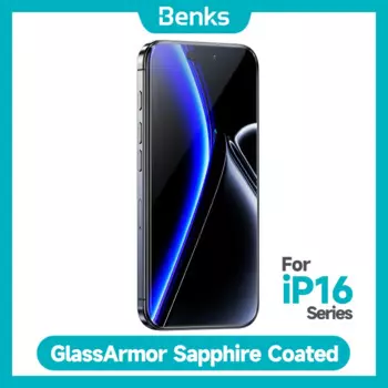 Benks GlassWarrior Sapphire Защитная пленка для экрана для iPhone 16 Pro Max Sapphire Supreme Взрывозащищенная пленка для экрана