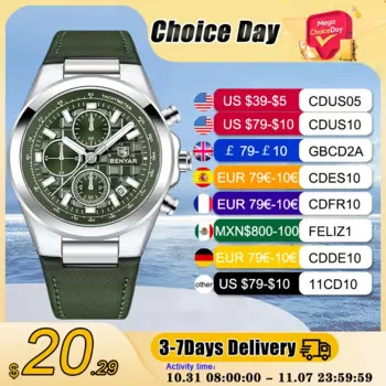 BENYAR новые кварцевые часы 42 мм светящийся деловой циферблат часов 30 метров водонепроницаемые мужские модные часы хронограф кожаный ремешок 2024