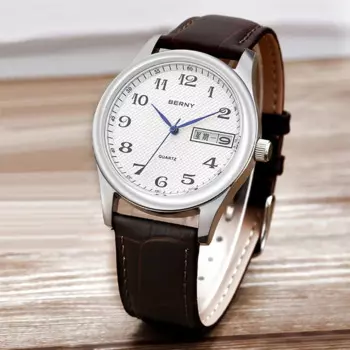 BERNY модные женские наручные часы кожаные женские часы Элитный бренд день дата календарь женские кварцевые часы для женщин водонепроницаемые 3ATM