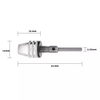 Бесключевой сверлильный патрон 2,35 мм/3 мм, электрические сверла из алюминиевого сплава, патрон-конвертер, шестигранный хвостовик, трехкулачковый патрон, мини-зажим 0,3-3,4 мм