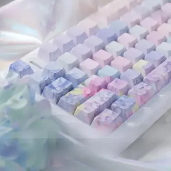 Бесконечная Летняя тема 130 клавиш/комплект боковые гравировочные колпачки клавиш PBT Cherry Profill колпачок для MX Переключатель игровая механическая клавиатура