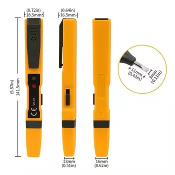 Цифровой детектор напряжения 70-250 В переменного тока, электрический тестовый карандаш, бесконтактный тестер-ручка, электрический тестовый тестер-карандаш