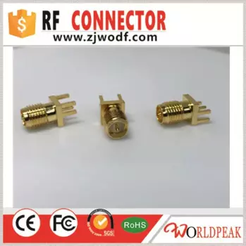 Бесплатная доставка 100 шт RPSMA женский прямой pcb edge mount sma jack pcb поддон rf коаксиальный разъем