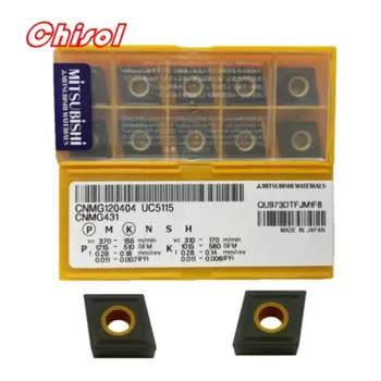 Бесплатная доставка 10 шт./корт. Карбидная вставка CNMG120404 CNMG120408 UC5115 Токарные Вставки подходят для токарных инструментов MCLNR/MCLNL