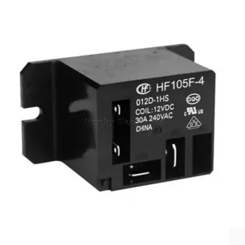 Бесплатная доставка 10 шт./лот 12 В постоянного тока 30 А 4-контактное реле HF105F-4-012D-1HS