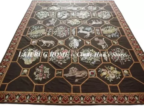 Бесплатная доставка 10K 12 'x15' коврики для рукоделия, 100% Новая Зеландия шерстяные Коврики ручной работы