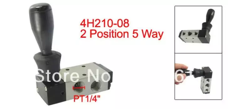 Бесплатная доставка 1 шт. 5 способов 2 положения 1/4 "BSPT ручной рычаг управляемый пневматический клапан 4H210-08