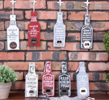 Бесплатная доставка, 50 шт./компл., винтажная деревянная открывалка для пивных бутылок