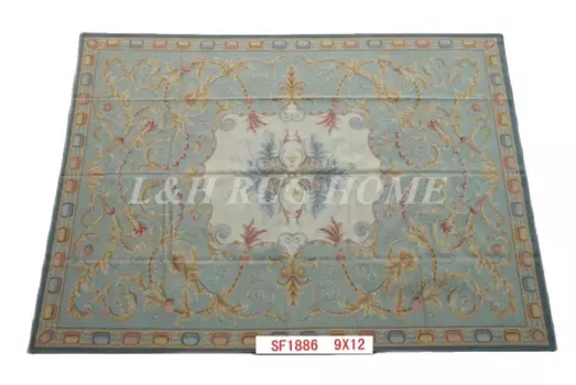 Бесплатная доставка 9 'x 12' французский шерстяной ковер Aubusson, ковер Aubusson, ковер ручной работы, шерстяной ковер