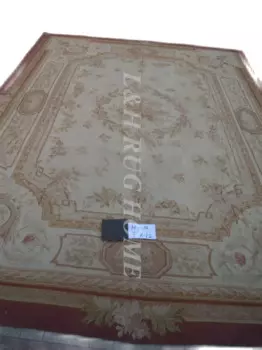Бесплатная доставка 9 'x 12' французский шерстяной ковер Aubusson, ковер Aubusson, ковер ручной работы