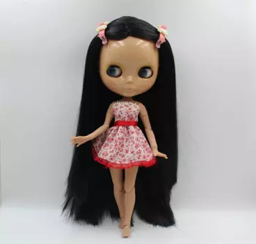 Бесплатная доставка BJD шарнир RBL-391J DIY Обнаженная кукла Blyth подарок на день рождения для девочки 4 цвета большие глаза куклы с красивыми волосами милая игрушка