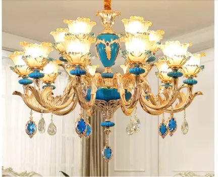 Бесплатная доставка, люстры из цинкового сплава, европейская Декоративная Свеча для гостиной, светодиодные лампы, люстра для ресторана, роскошная Подвесная лампа