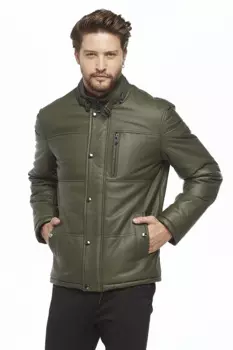 Бесплатная доставка, распродажа! Совершенно новая куртка из натуральной кожи. Мужское байкерское пальто из овчины. Приталенные искусственные куртки. Кожаная верхняя одежда