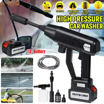 Беспроводная электрическая мойка высокого давления, 10000 мАч, 35 бар