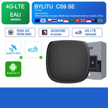 Беспроводная Автомобильная смарт-мини-приставка CarPlay, Android 11, QCM2290, 4 + 64, поддержка Netflix, YouTube, подходит для Toyota, Audi, Mercedes Benz