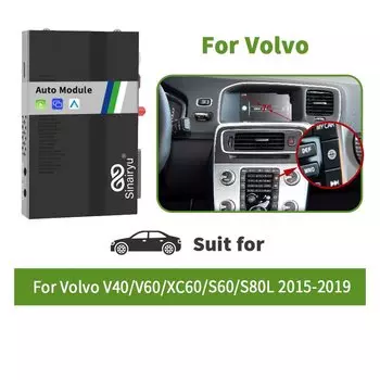 Беспроводная автоприставка CarPlay для Android, улучшенная версия для Volvo V40 V60 XC60 S60 V70 XC70 S80 2011-2014, OEM микрофон