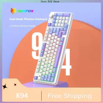 Беспроводная Bluetooth-клавиатура K94, 2,4 ГГц, два режима, механическая клавиатура