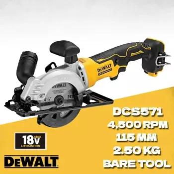 Беспроводная циркулярная пила DEWALT DCS571 ATOMIC 20 В