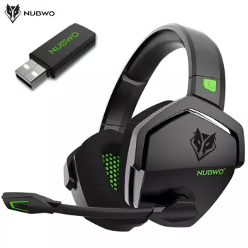 Беспроводная игровая гарнитура NUBWO G06 для PS5, PS4, ПК, ноутбуков, Накладные наушники с микрофоном, 2,4G BT, беспроводная/Проводная гарнитура для игр