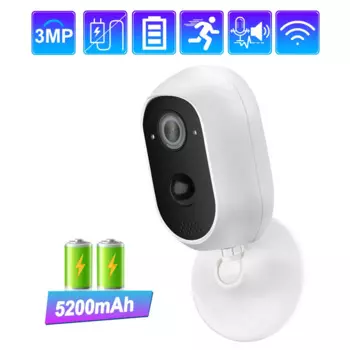 Беспроводная IP-камера 3 Мп, 2 канала, аудио, Wi-Fi, ночное видение, видеоняня, уличная Водонепроницаемая камера видеонаблюдения с питанием от солнечной батареи и пассивным ИК датчиком движения