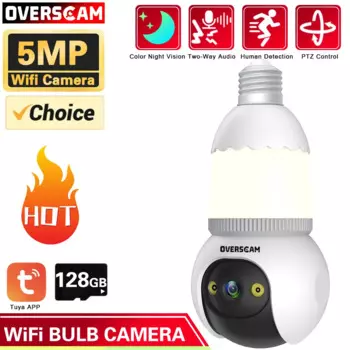 Беспроводная IP-камера с ночным видением, 5 МП, Wi-Fi