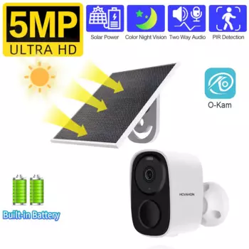 Беспроводная IP-камера видеонаблюдения, 5 МП, на солнечной батарее