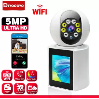 Беспроводная IP-камера видеонаблюдения, 5 МП, Wi-Fi, PTZ