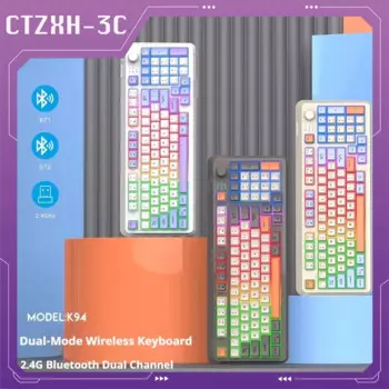Беспроводная клавиатура K94 с Bluetooth и двумя режимами, модная клавиатура с подсветкой, игровая клавиатура для ноутбука