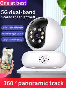 Беспроводная купольная IP-камера PTZ, 2 Мп, 1080P, 2,4 ГГц