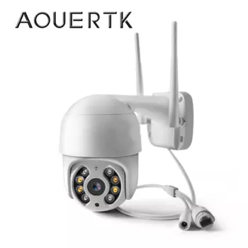 Беспроводная купольная PTZ-камера видеонаблюдения, 1080P