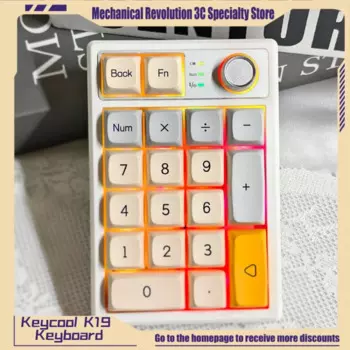 Беспроводная Механическая цифровая клавиатура Keycool K19, 2,4 ГГц, Bluetooth, Usb
