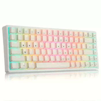 Беспроводная Механическая игровая клавиатура, программируемая RGB подсветка, BT 5,0, синие переключатели, 84 клавиши, проводная клавиатура 75% Для IMAC