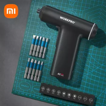 Беспроводная перезаряжаемая отвертка Xiaomi Workpro 1000 мАч Li-Ion 5N.m электрическая отвертка с 10 шт. S2 насадок для бытового использования