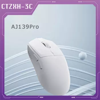 Беспроводная Проводная игровая мышь Ajazz Aj139pro, двойной режим, легкая, 26000dpi, регулируемая, Paw3395, для игрового офиса, периферийный компьютер