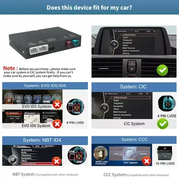 Беспроводная система CarPlay Android Auto для BMW NBT CIC 1 2 3 4 5 6 7 серии X1 X3 X4 X5 X6 MINI E60 E70 F26 F25 F10 F11 F20 F21