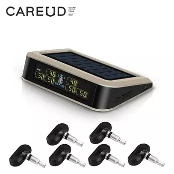 Беспроводная система контроля давления в шинах CAREUD Solar Bus RV Truck TPMS с 6 внешними/внутренними датчиками макс. 199 PSI