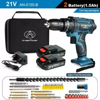Беспроводная ударная дрель ANEERPOWER 21В