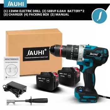 Беспроводная ударная дрель JAUHI 650 Нм для аккумулятора Makita