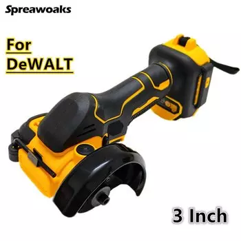 Беспроводная угловая шлифовальная машина, 3 дюйма, мини-полировальный шлифовальный станок, электрические режущие электроинструменты для аккумулятора DeWALT 20 В 18 В