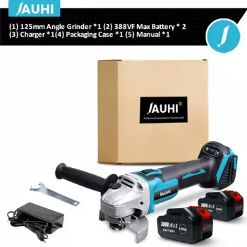 Беспроводная угловая шлифовальная машина JAUHI 125 мм 4 скорости