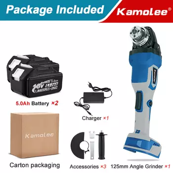 Беспроводная угловая шлифовальная машина Kamolee 125 мм