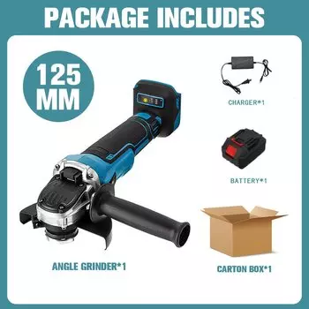 Беспроводная угловая шлифовальная машина KPKP 100/125 мм синяя