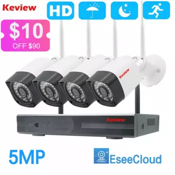 Беспроводная уличная камера видеонаблюдения, 3 Мп, 5 МП, 8 каналов, NVR HD IP, Wi-Fi, с записью звука, ночным видением, комплект с ЖК-экраном